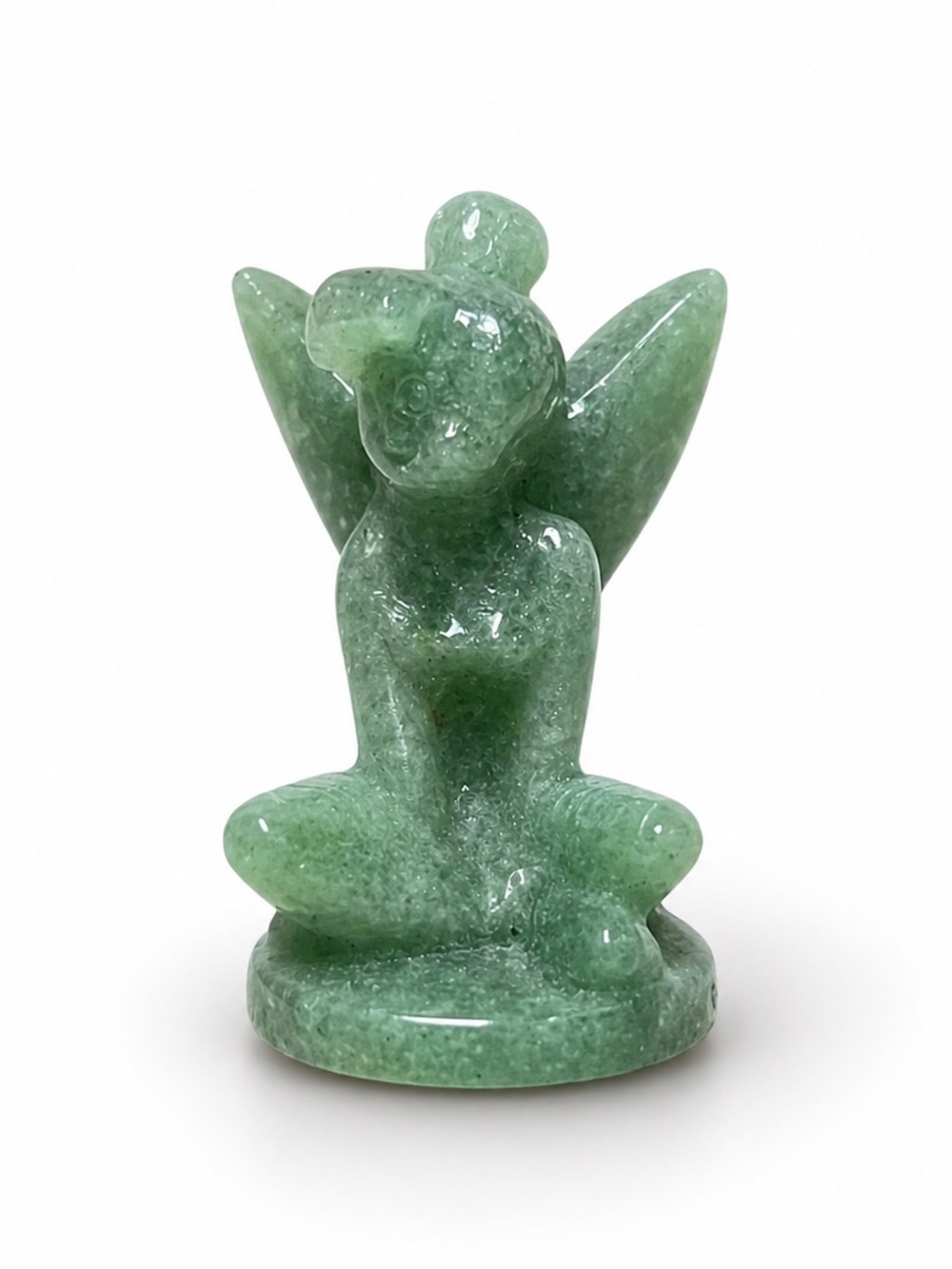 Hand-carved 2.5” Green Aventurine Tinker Bell